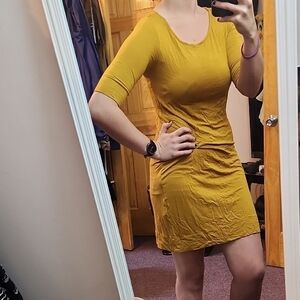 Jones New York Mustard Mini Dress